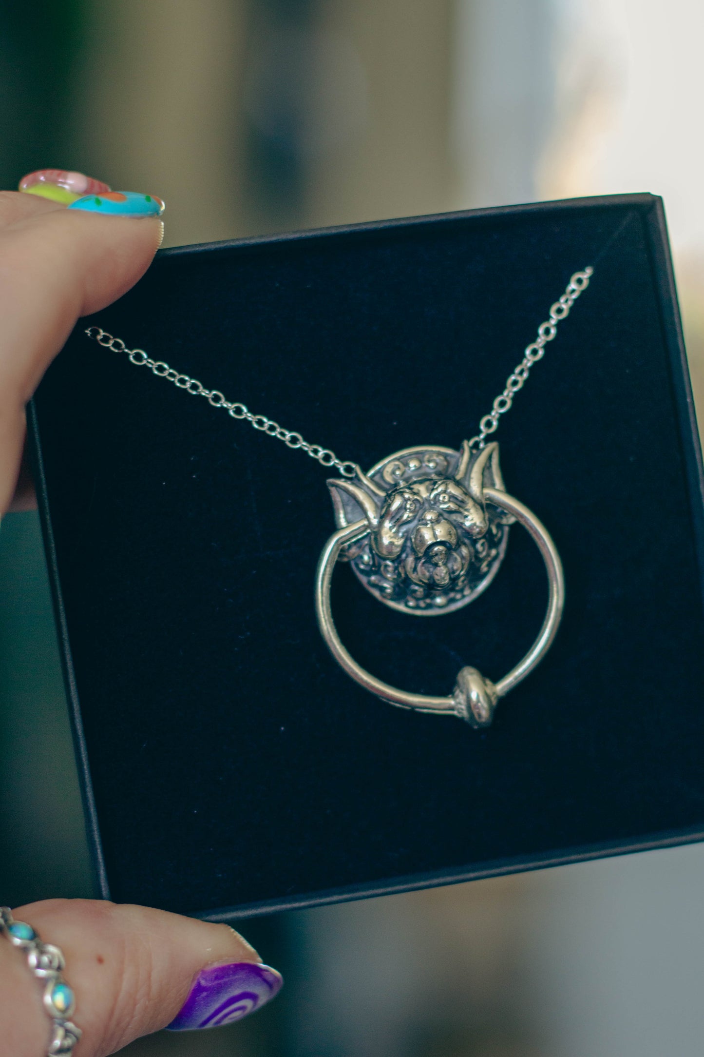 Labyrinth Right Door Knocker Necklace