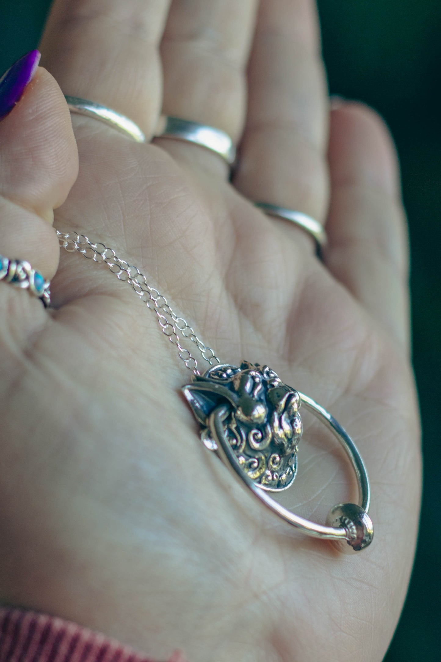 Labyrinth Right Door Knocker Necklace