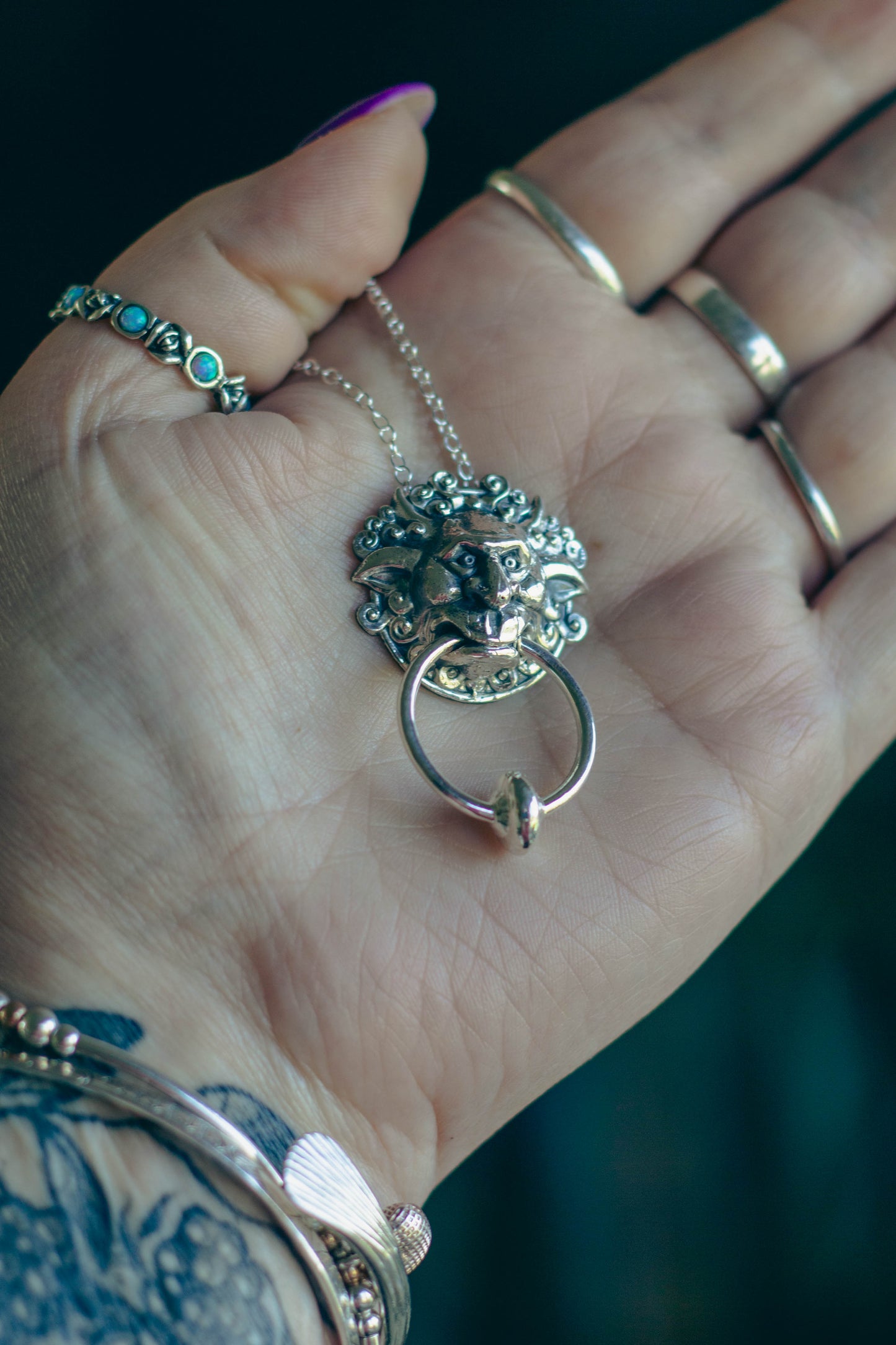 Labyrinth Left Door Knocker Necklace