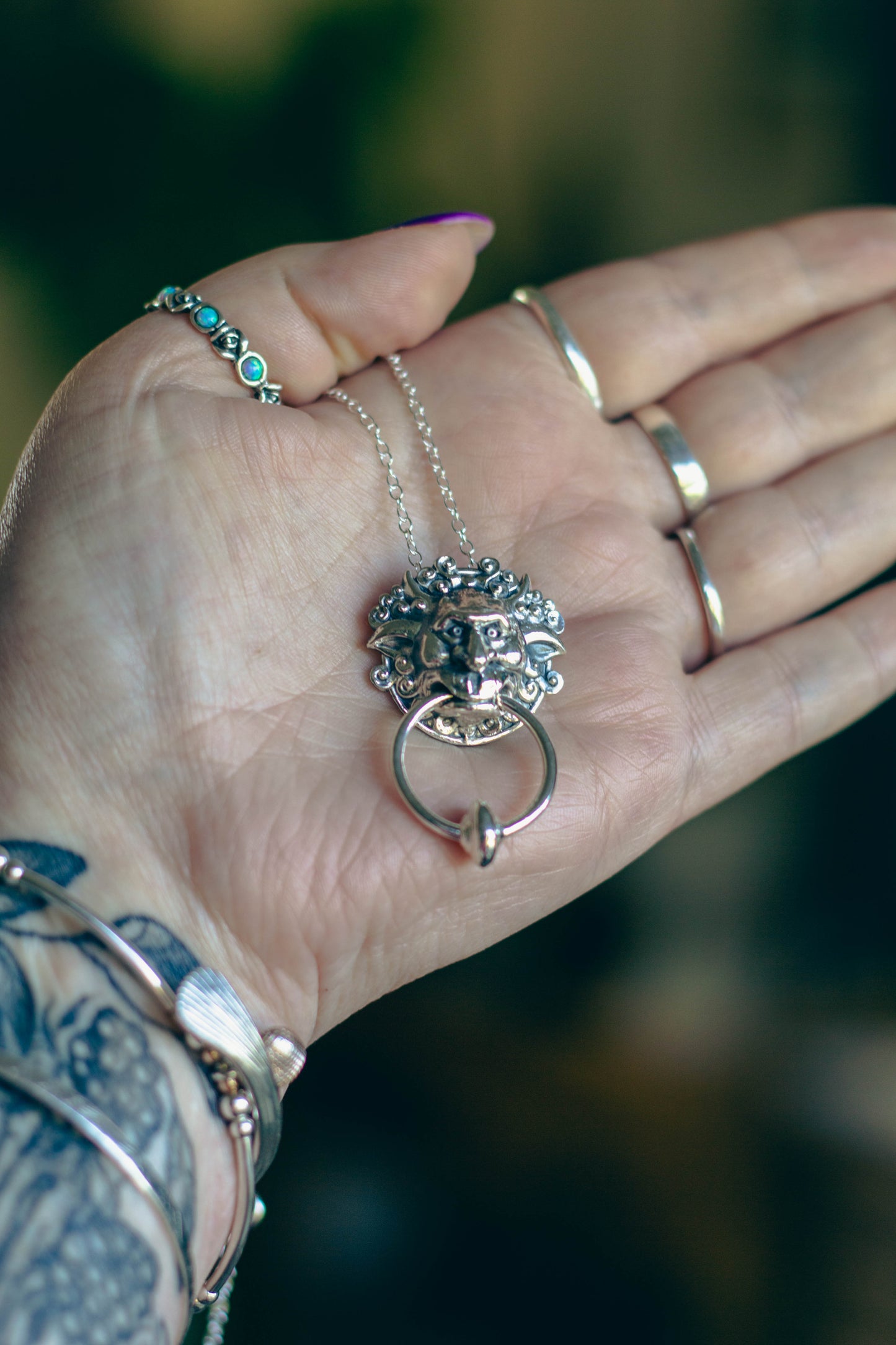 Labyrinth Left Door Knocker Necklace