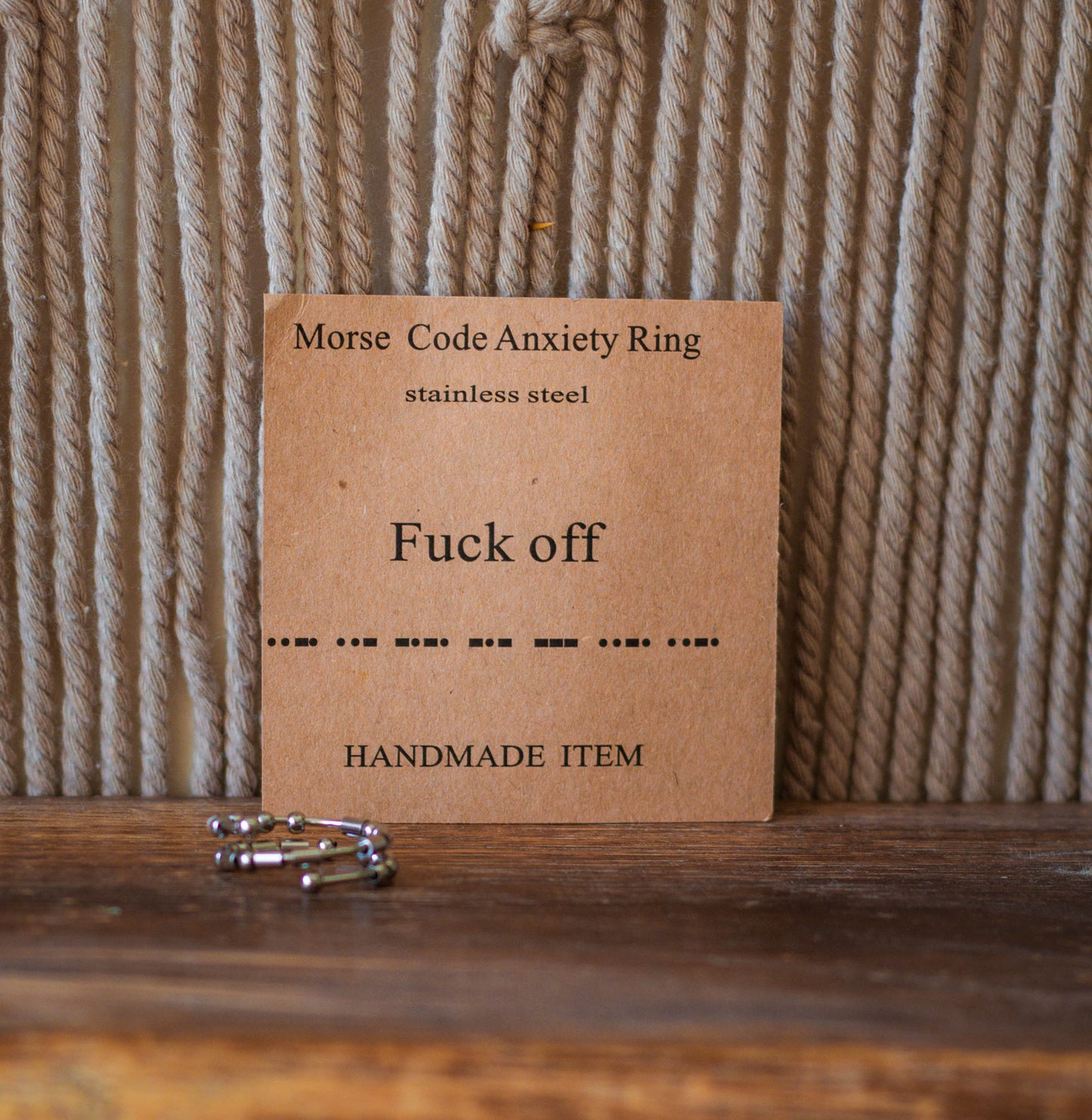 Morse Code Adjustable Rings