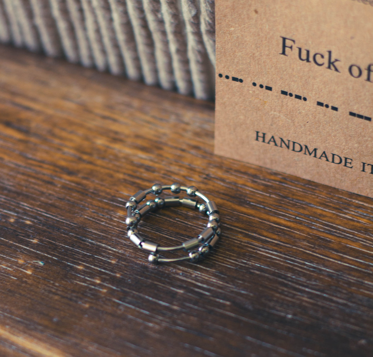 Morse Code Adjustable Rings