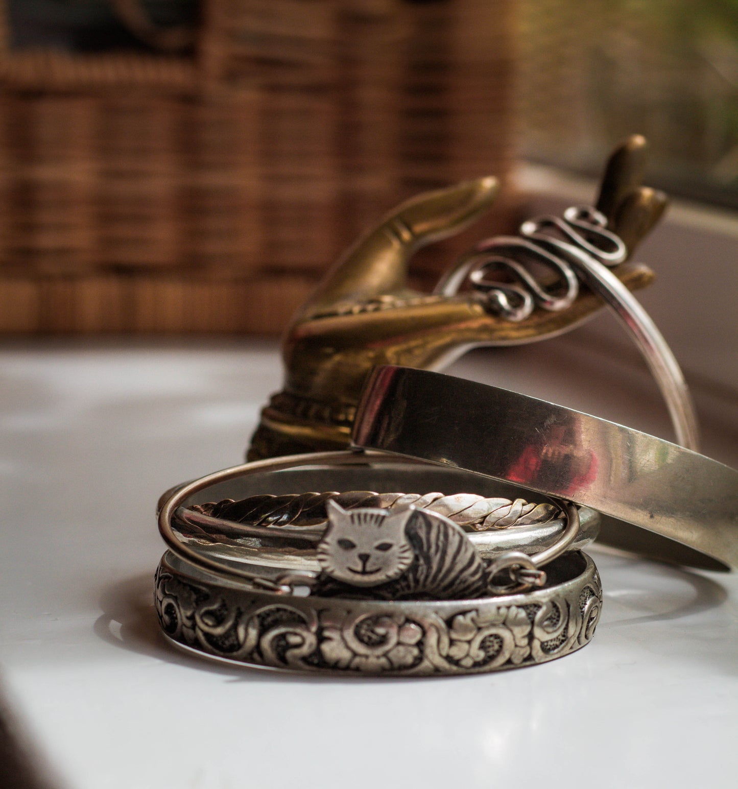 Thick Pewter Bangle