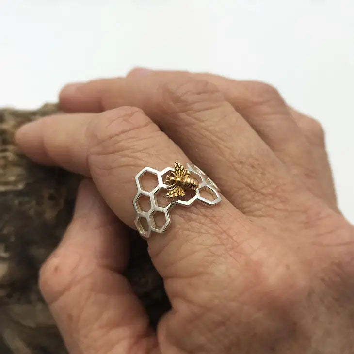 Honeycomb Bee Ring