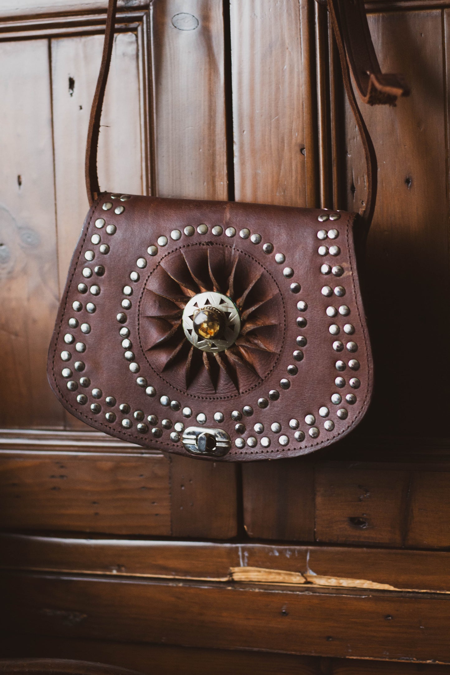 Moroccan boho Leather Bag