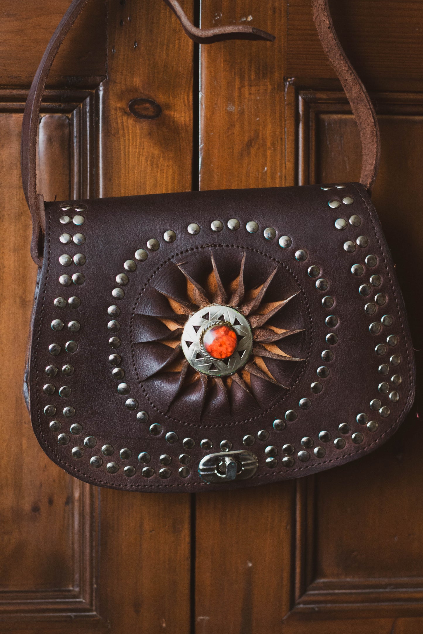 Moroccan boho Leather Bag