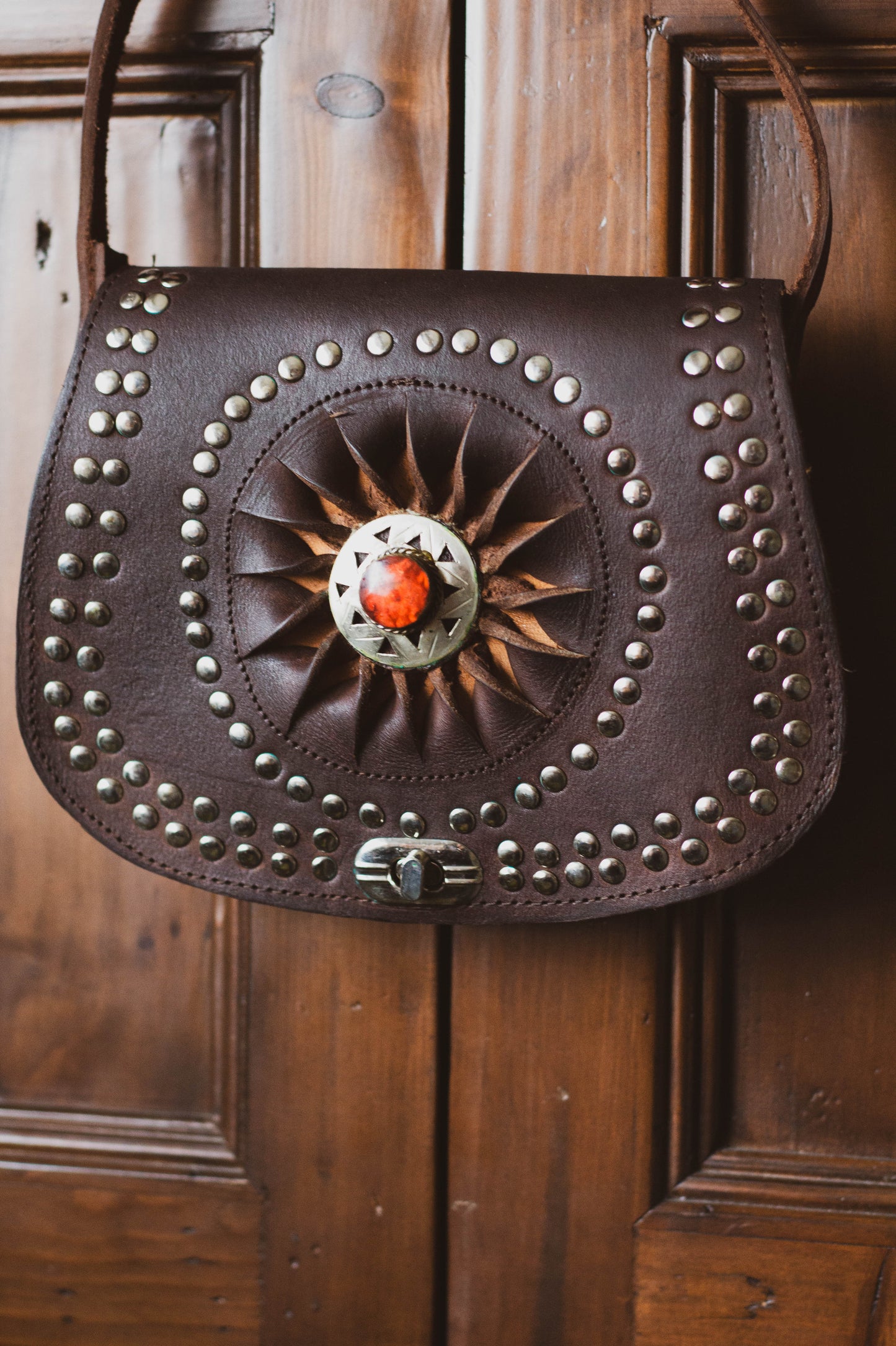 Moroccan boho Leather Bag