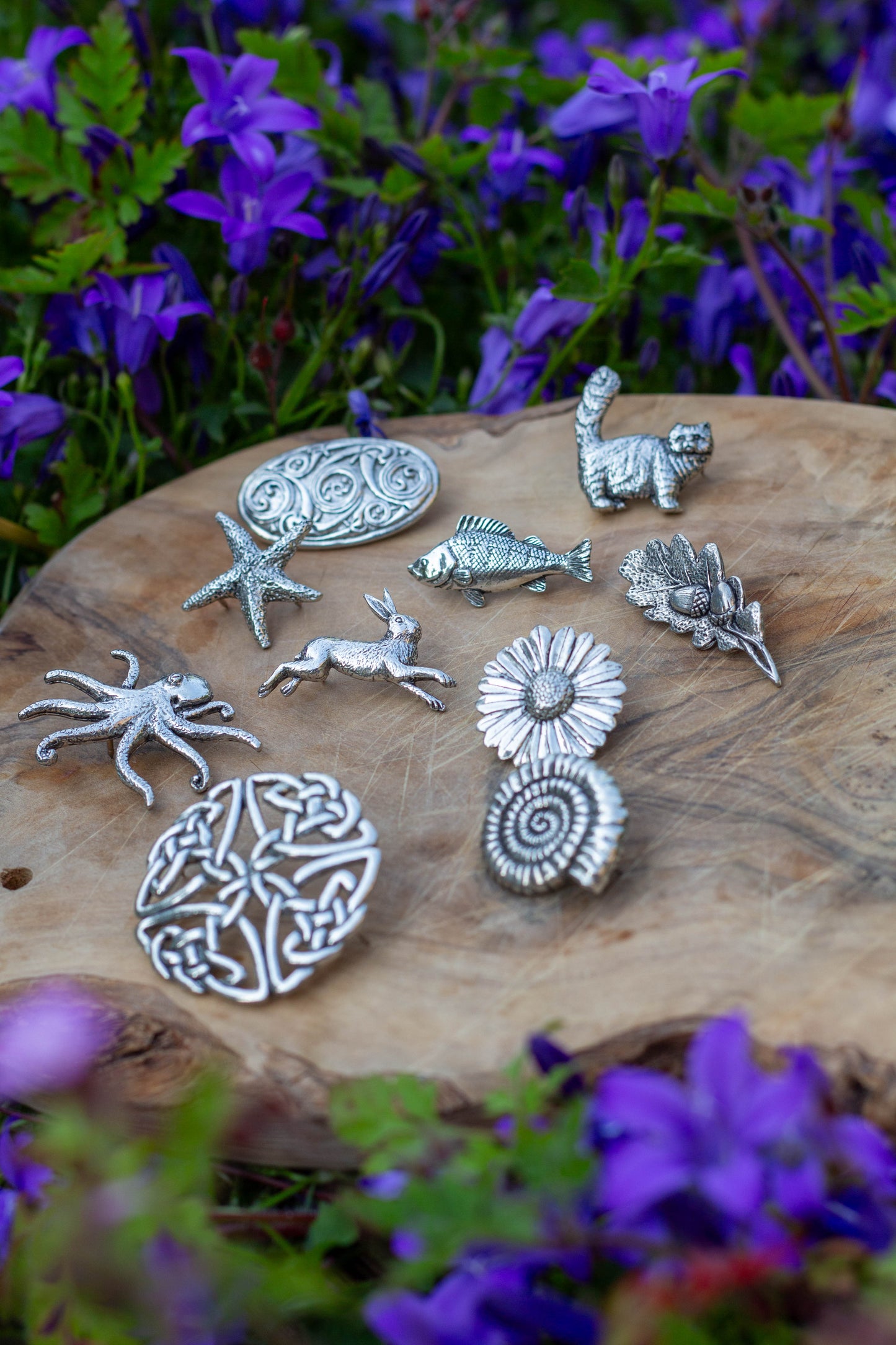 Pewter Brooches