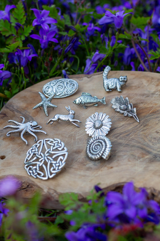 Pewter Brooches