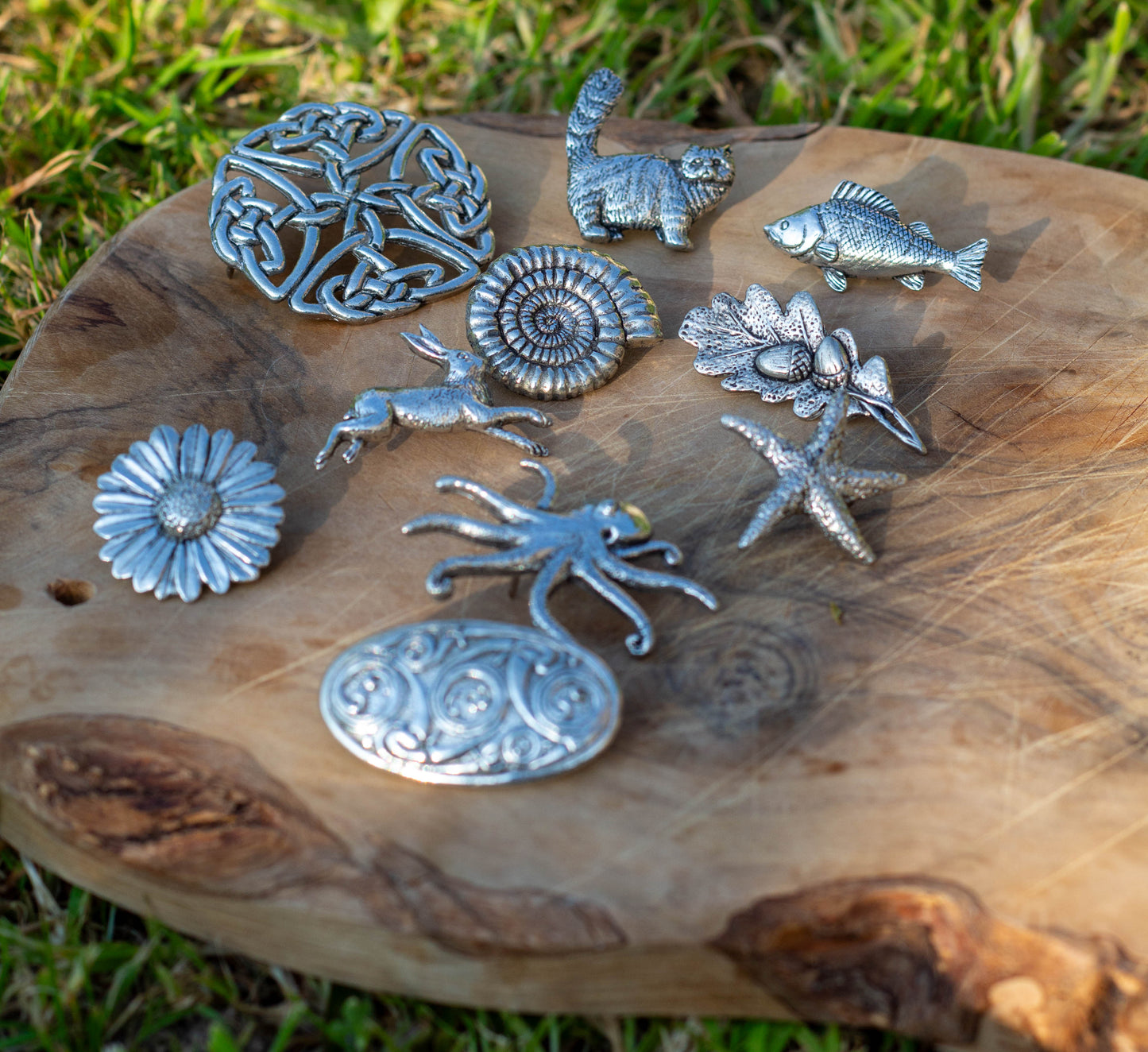 Pewter Brooches