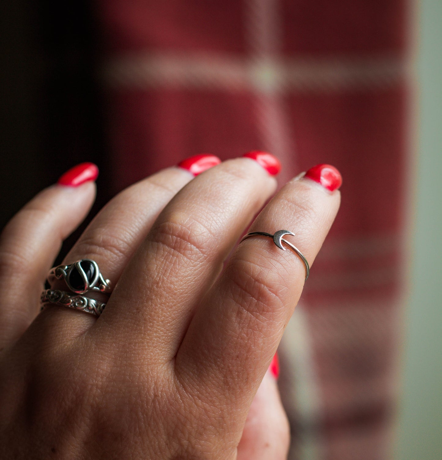 Preloved Size L Crescent Moon Ring