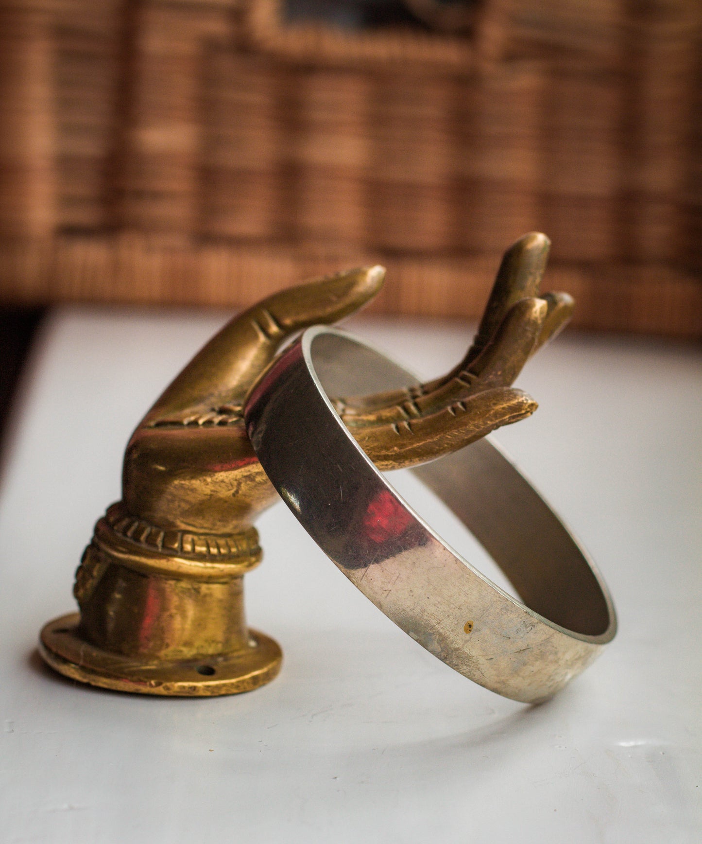 Thick Pewter Bangle