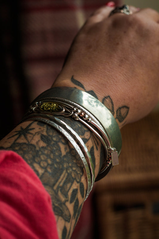 Thick Pewter Bangle