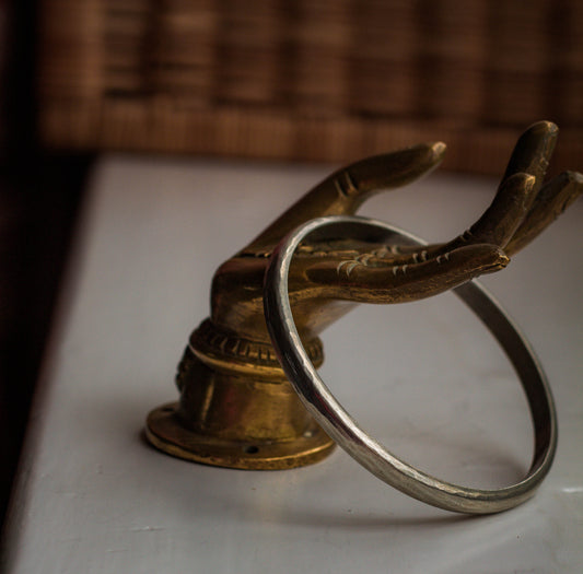 Hammered Pewter Bangle
