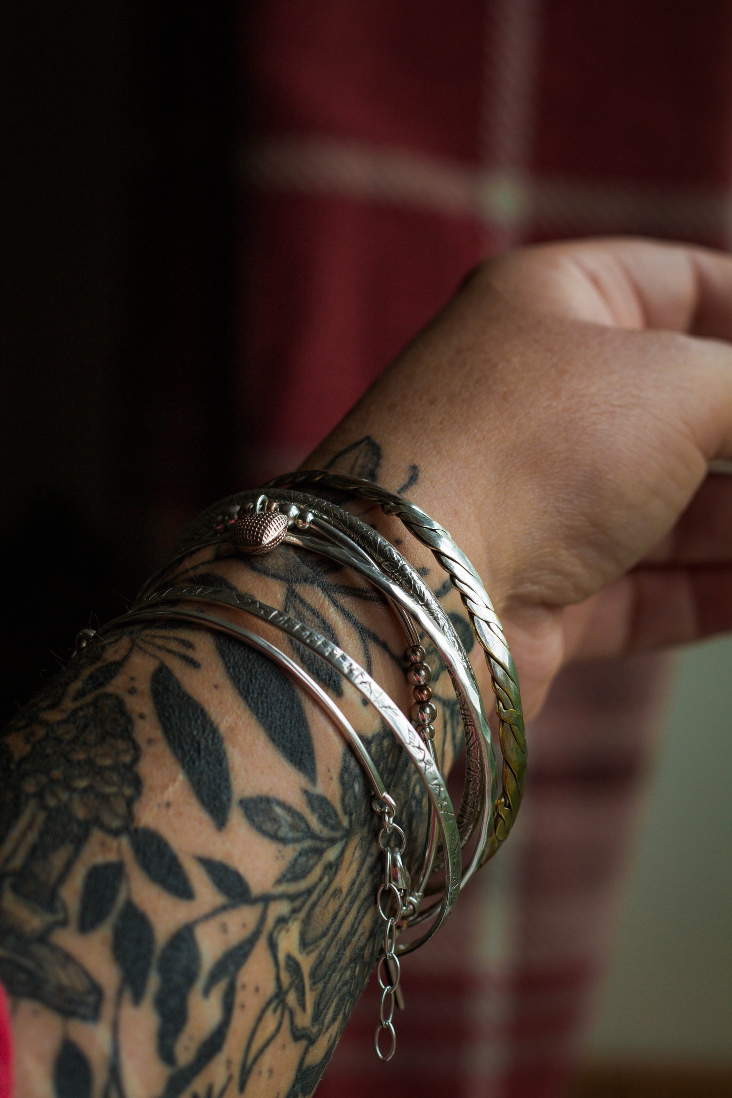 Tarnished Sterling Silver Bangle