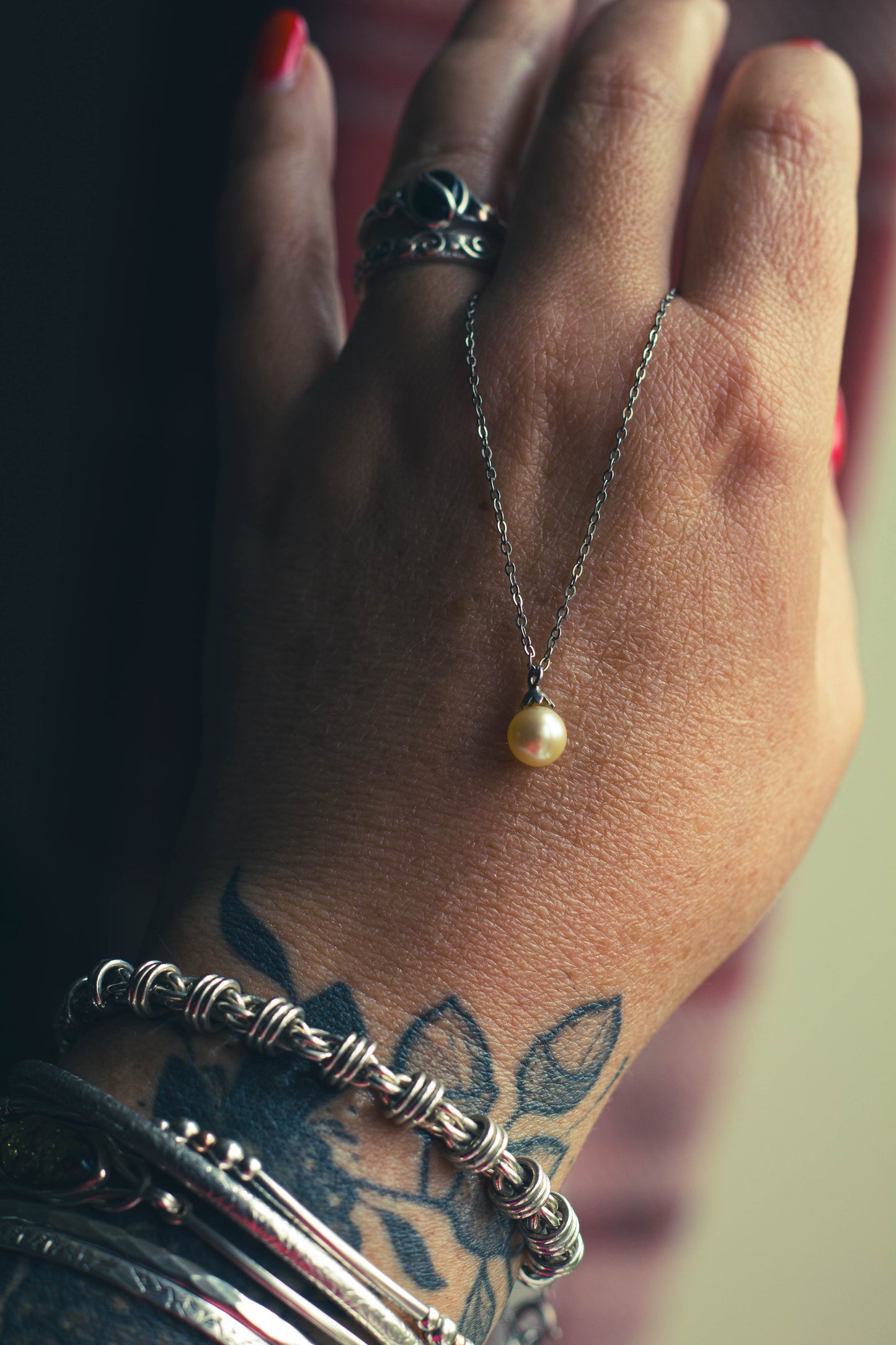 Sterling Silver Pearl Necklace