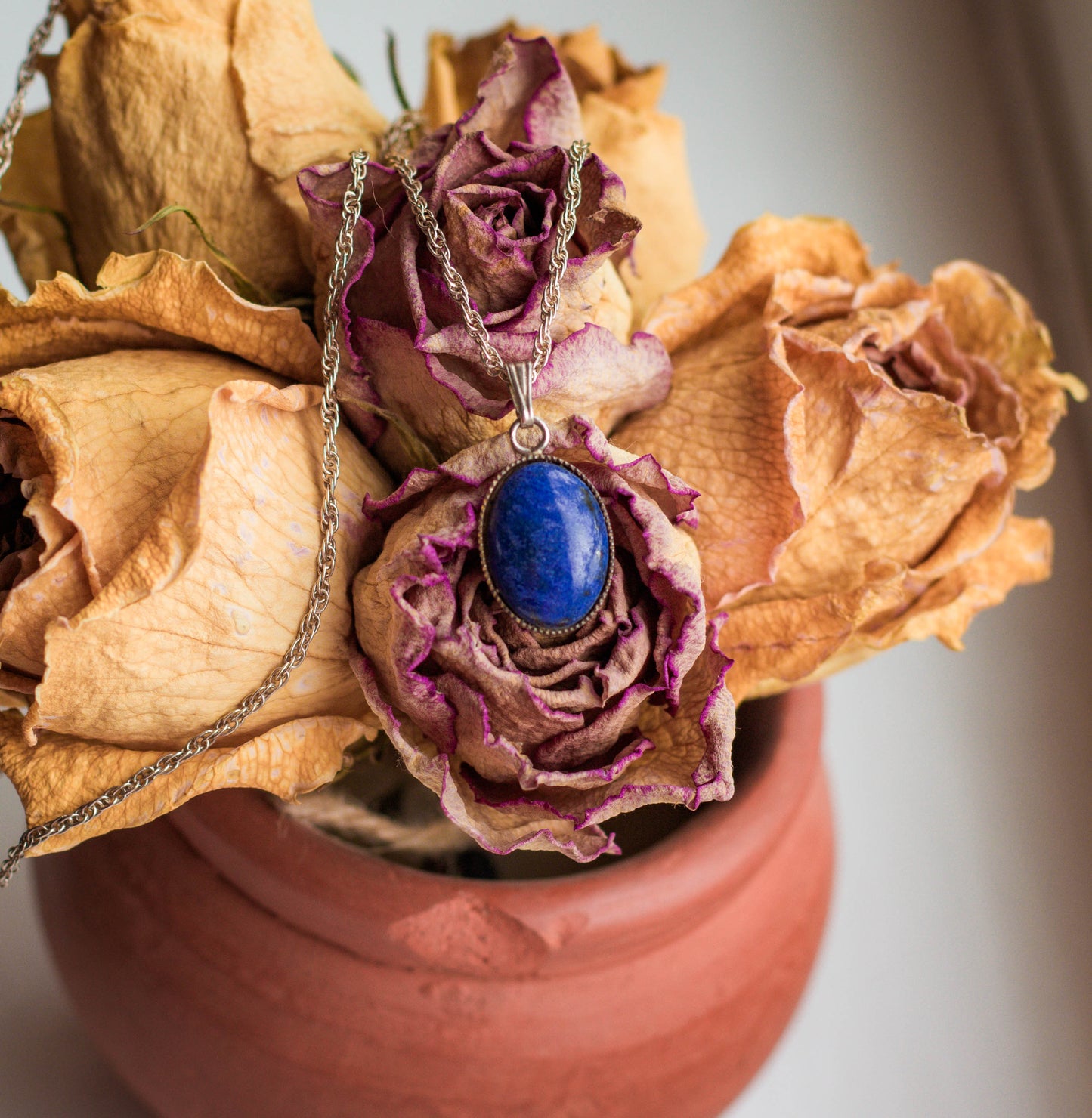 Lapis Lazuli Sterling Silver Necklace