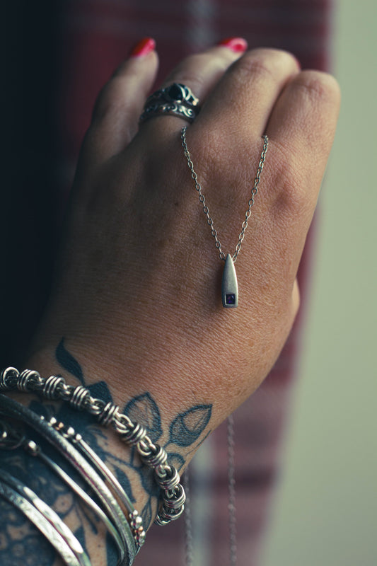 Amethyst Sterling Silver Necklace