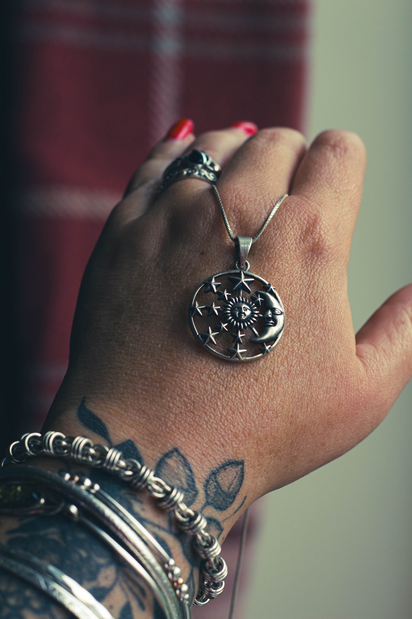 Sterling Silver Celestial Necklace