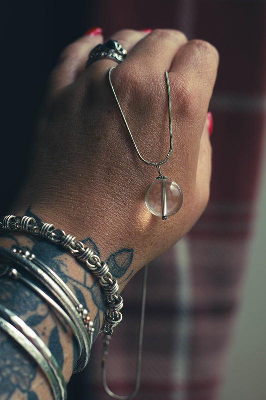 Sterling Silver Quartz Necklace