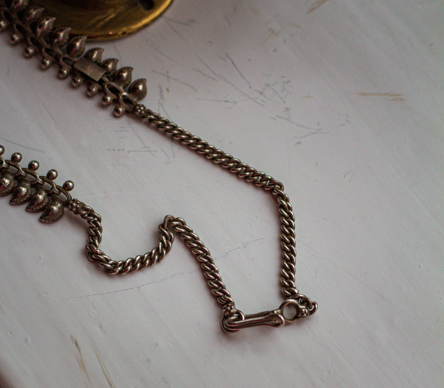 Antique Sterling Silver Indian Necklace