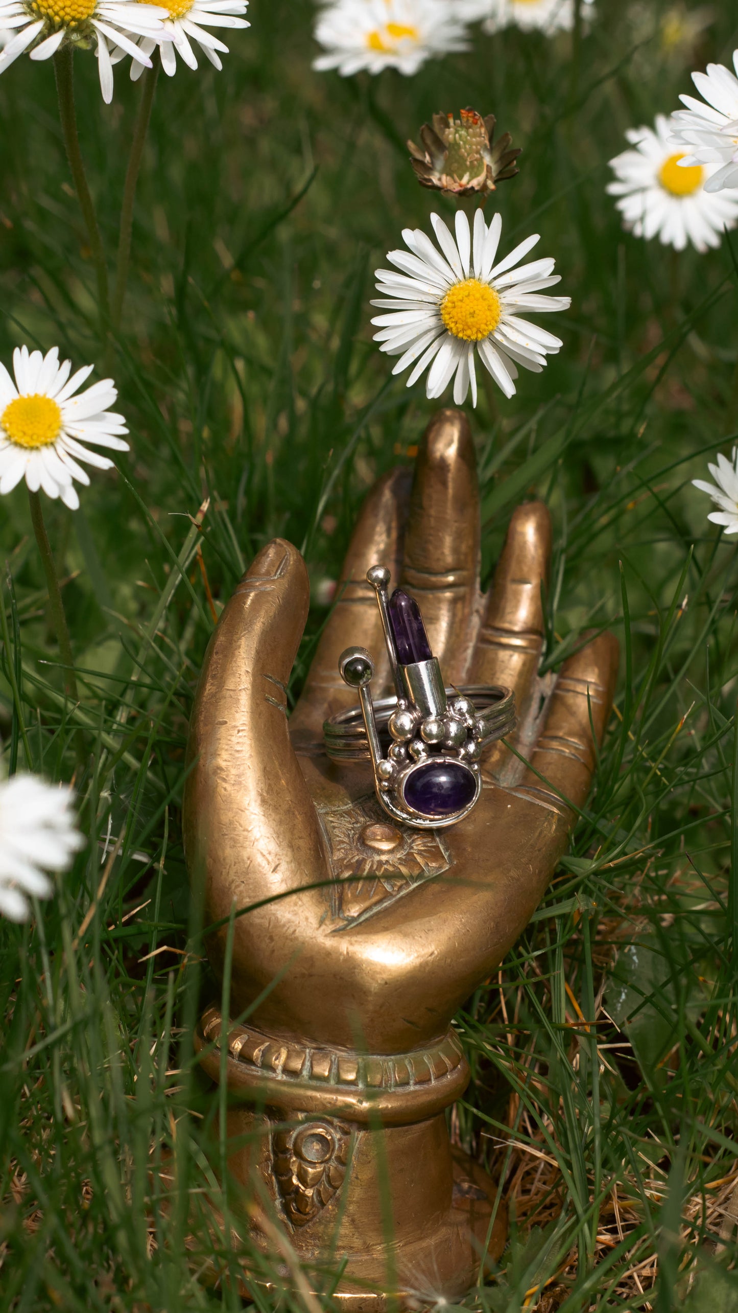 Amethyst and Peridot Ring