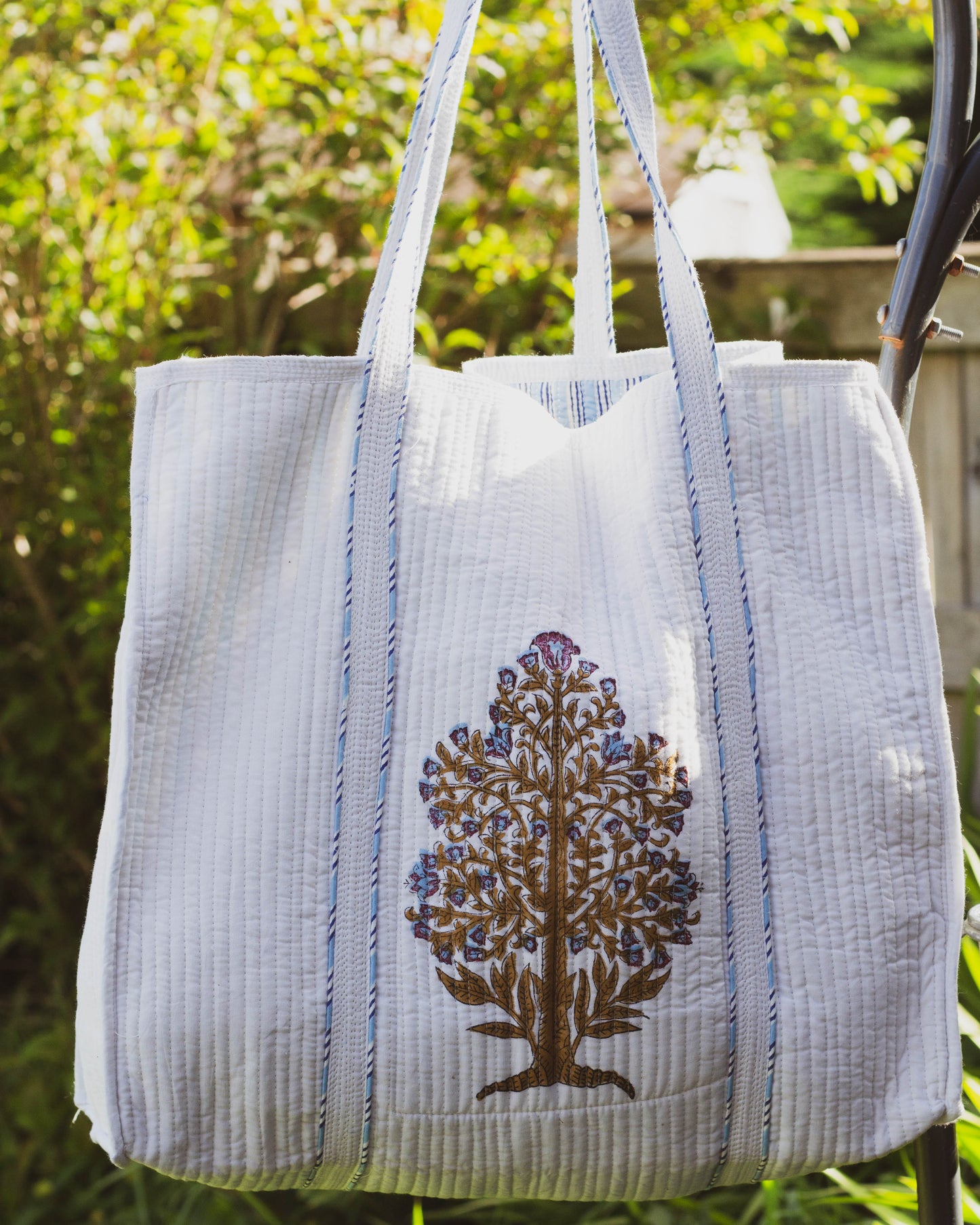 Block Print Kantha Tote Bag