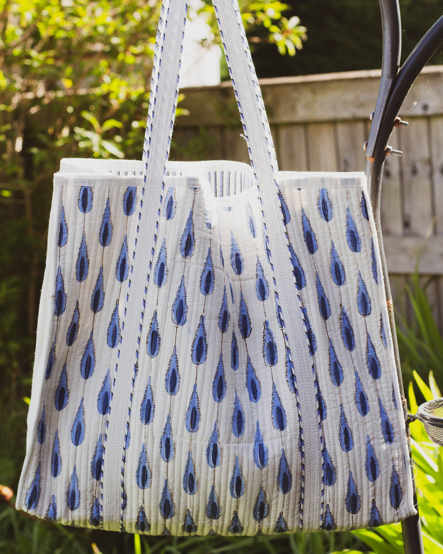 Block Print Kantha Tote Bag