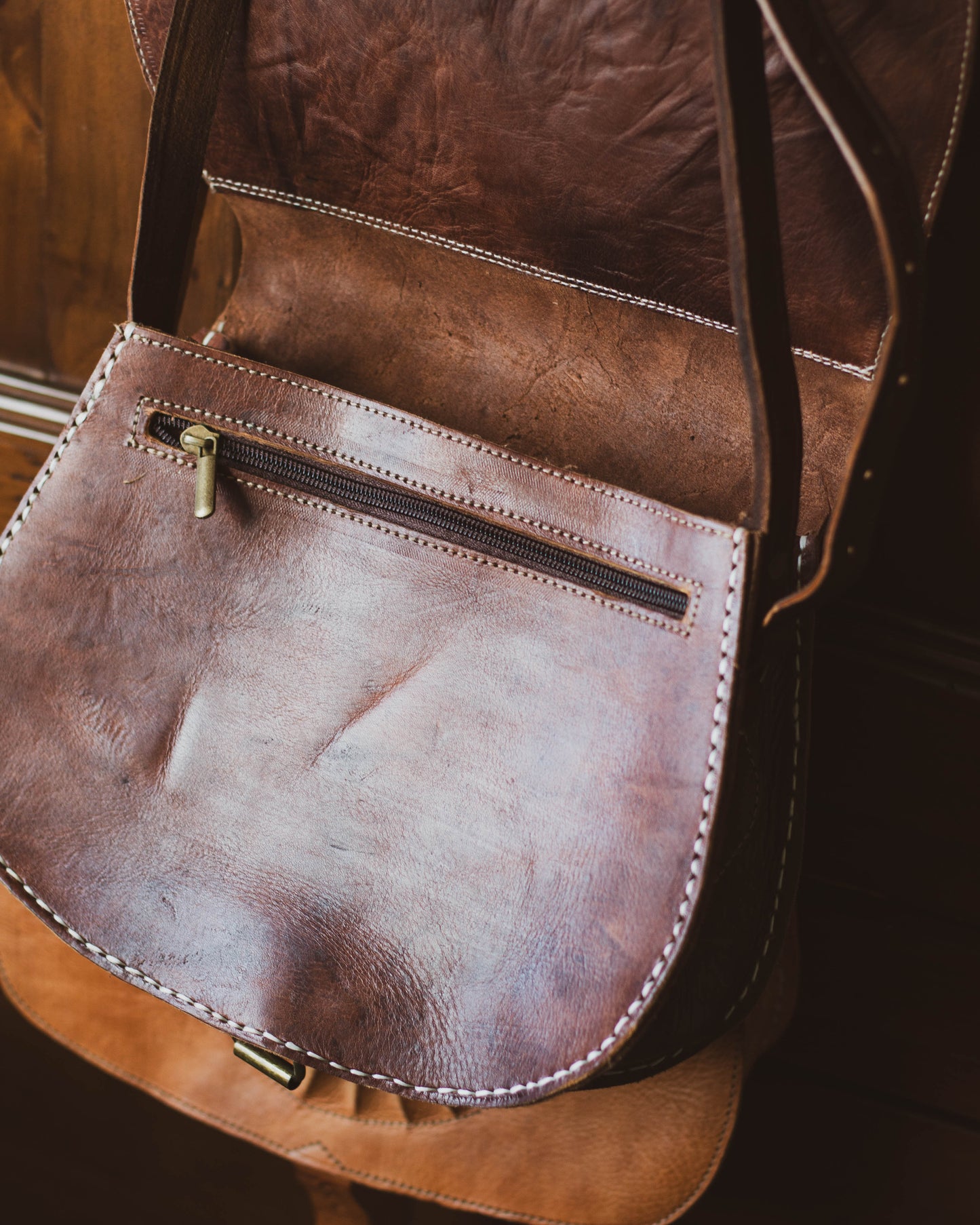 Moroccan Sun Leather Bag