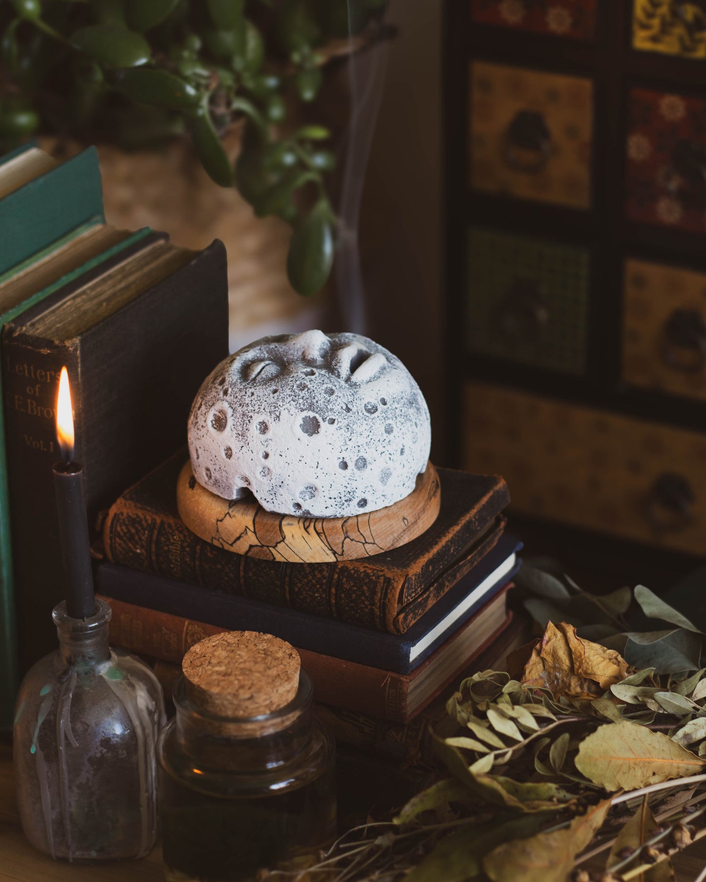 Handmade Man In The Moon Incense Burner