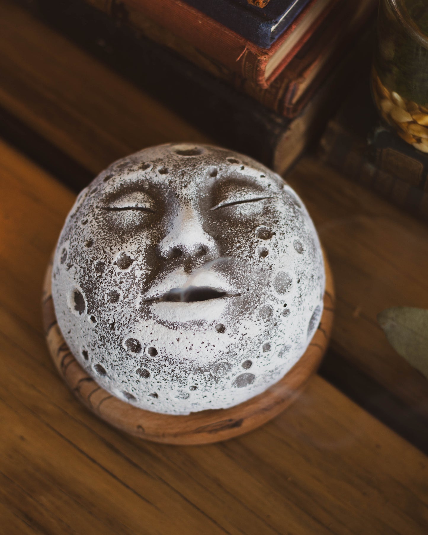 Handmade Man In The Moon Incense Burner