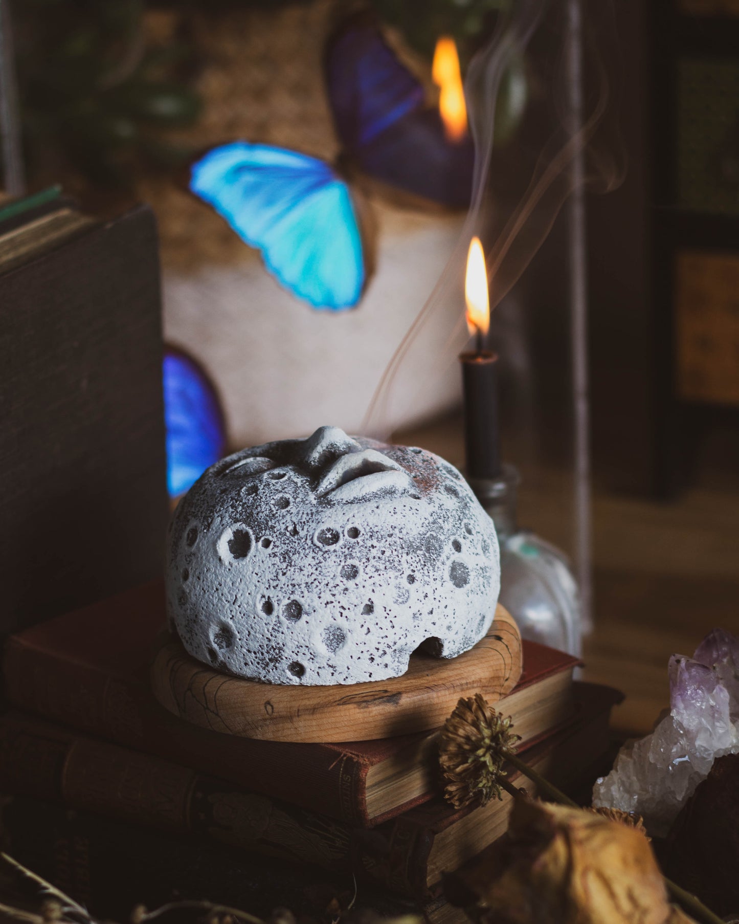 Handmade Man In The Moon Incense Burner