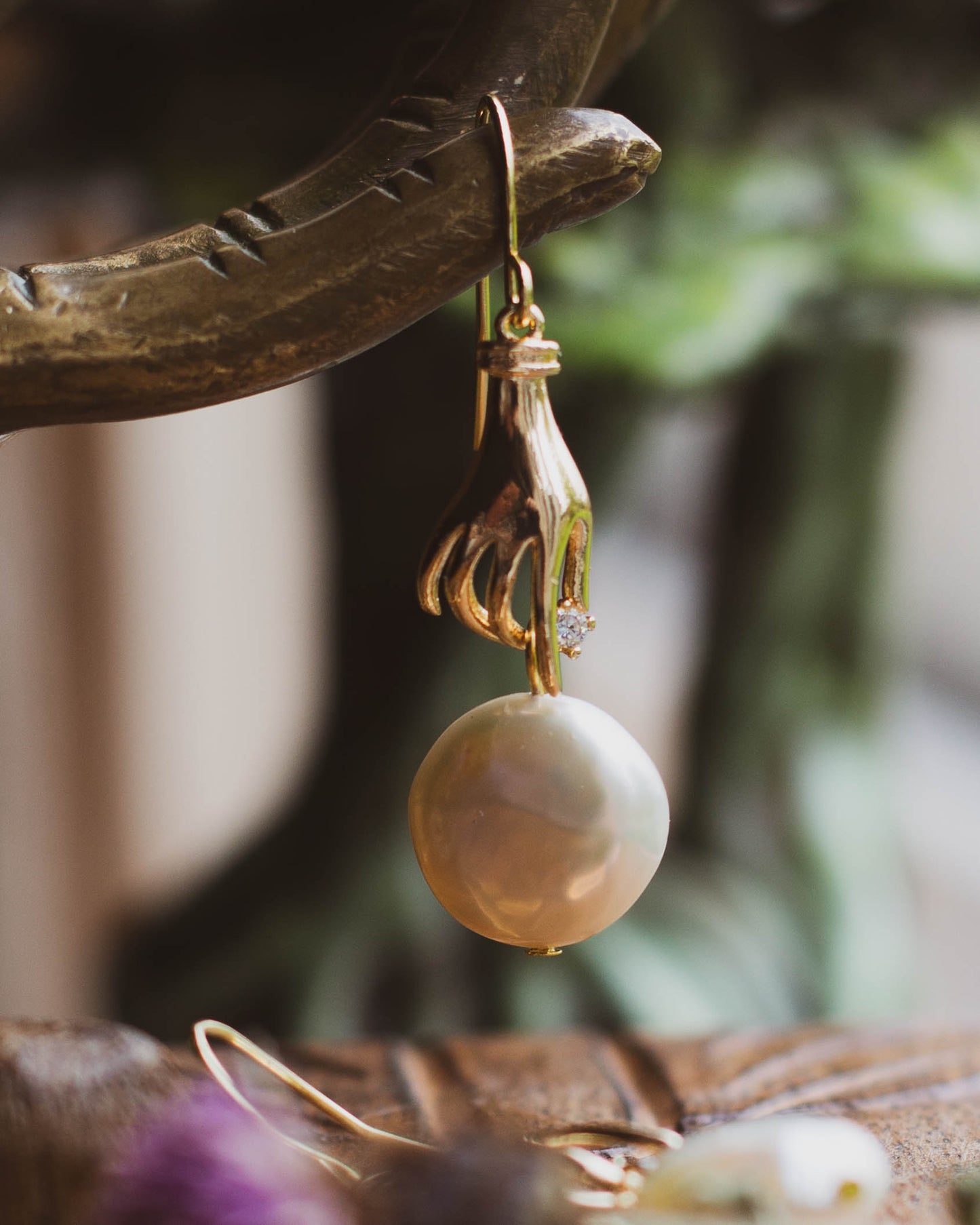 Pearl Hand Earrings