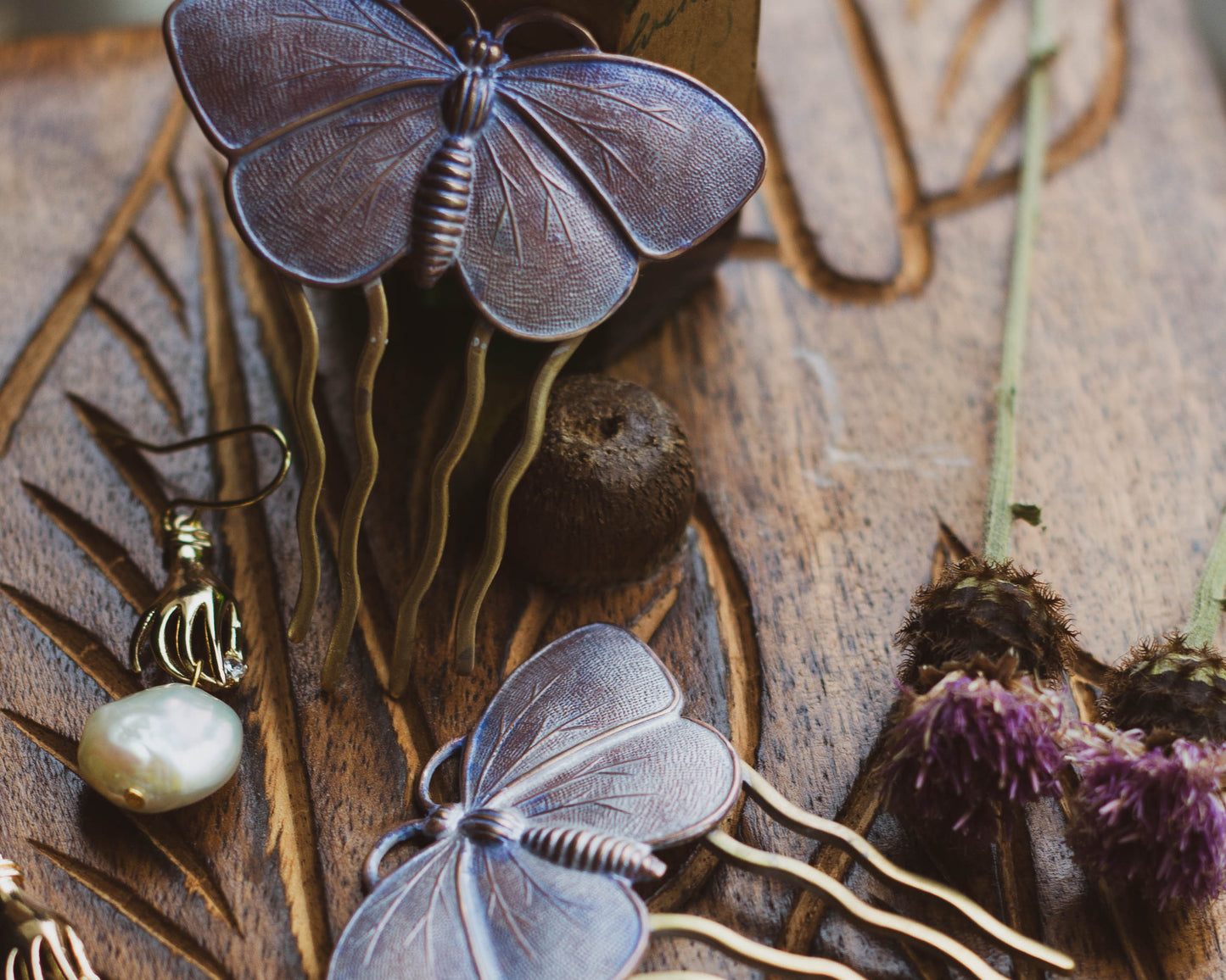 Butterfly Moth Hair Comb