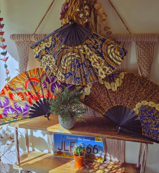 Large Batik Bali fans