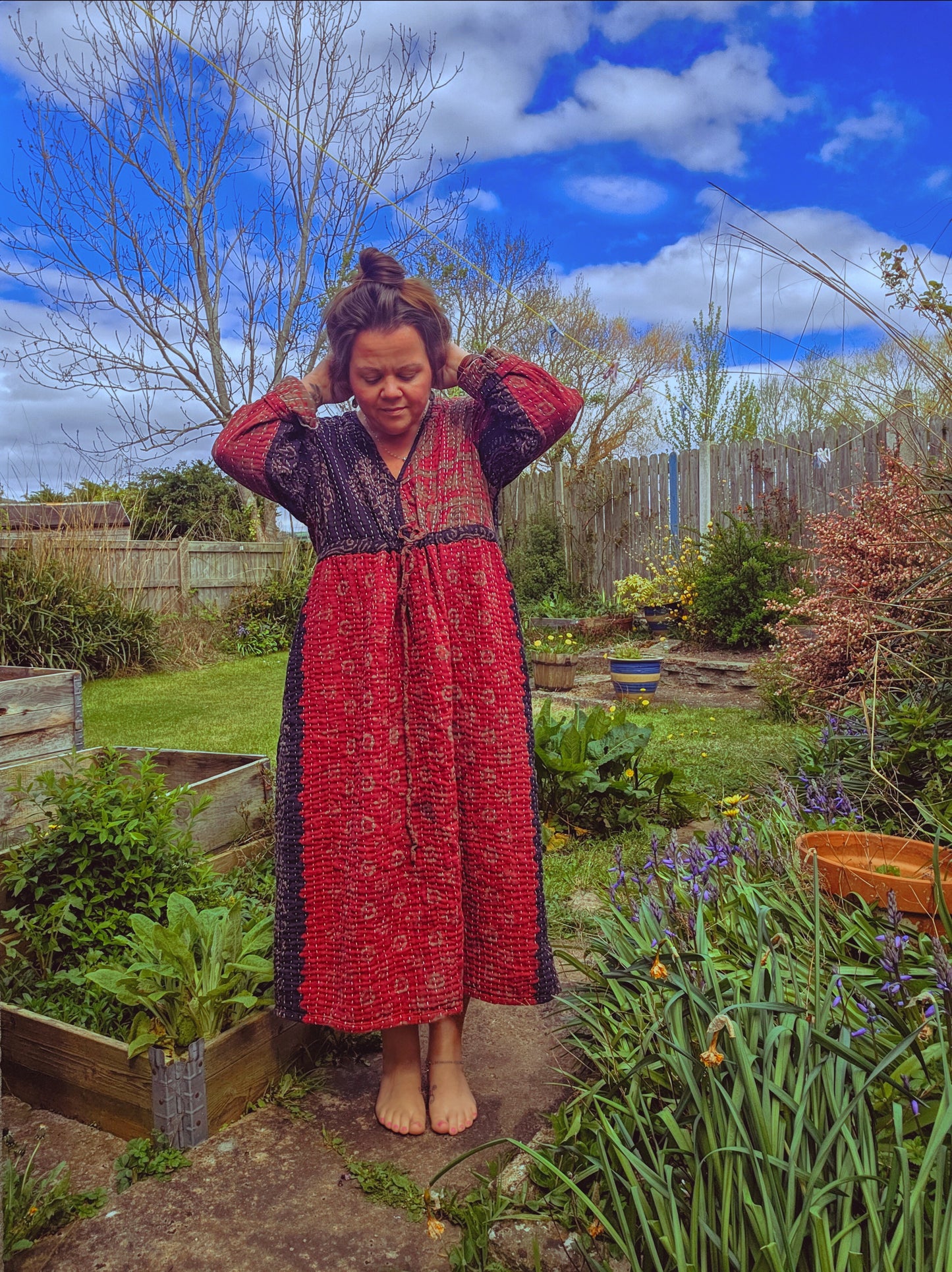 Overdyed Kantha Dress