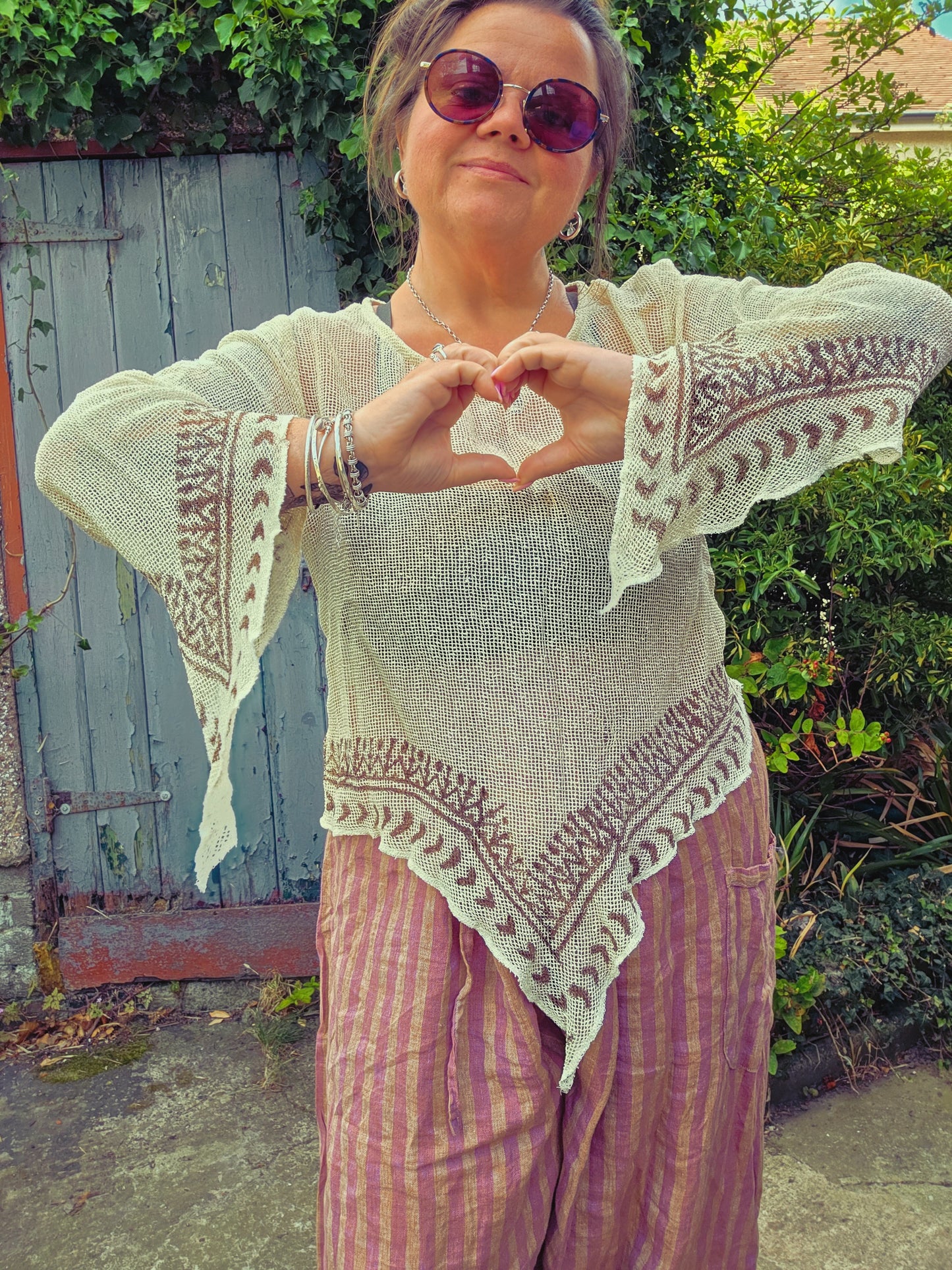 Cotton Block Print Top