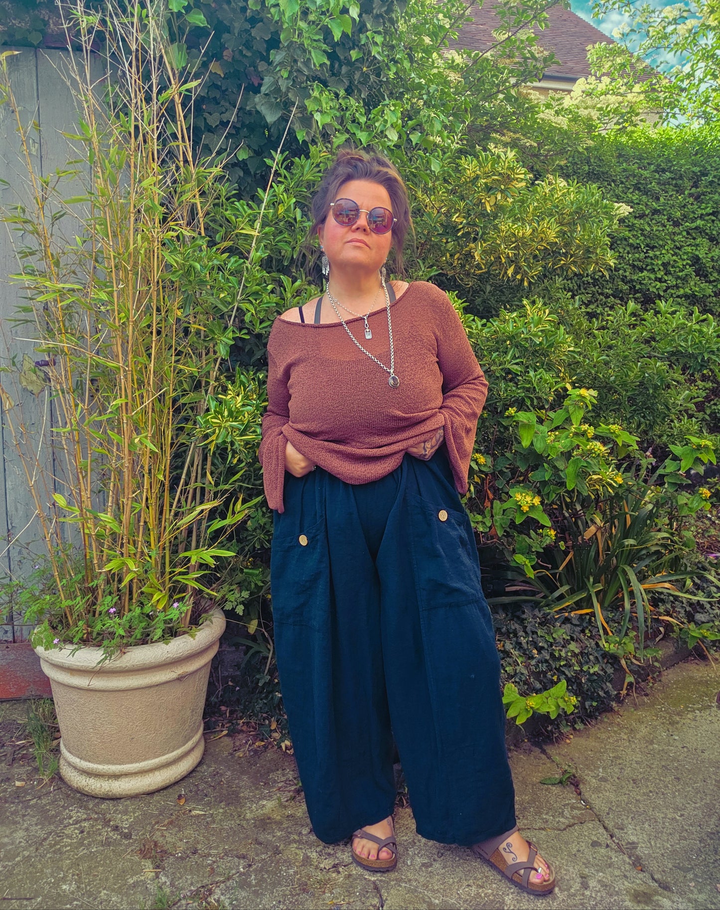 Wide Leg Cotton Pants