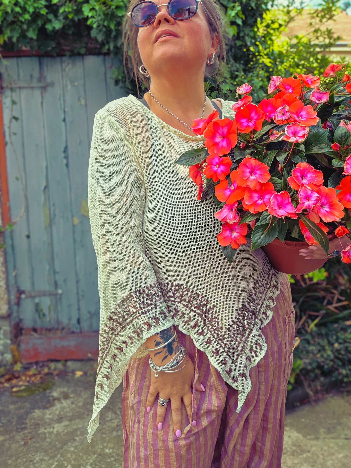 Cotton Block Print Top