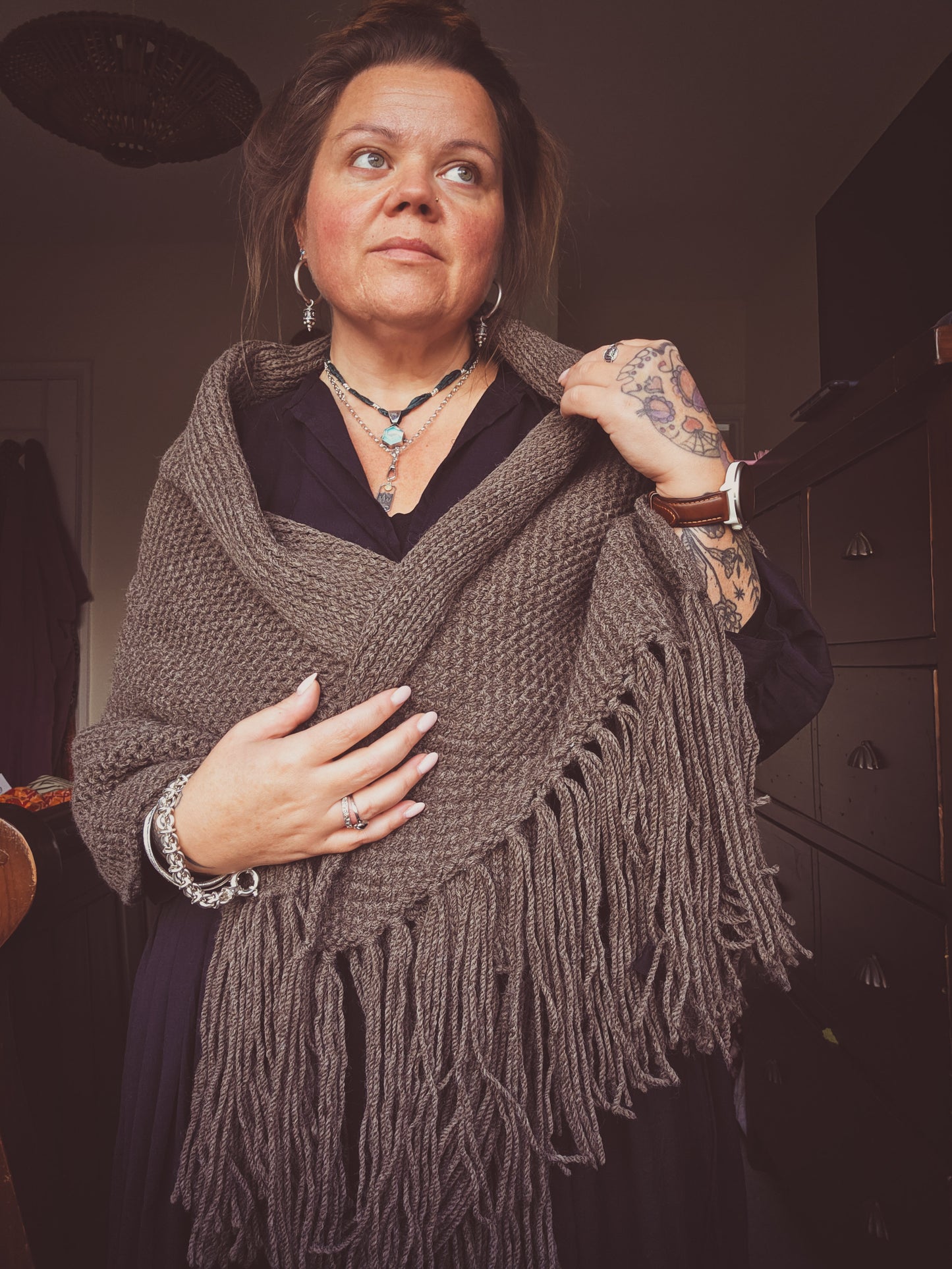 Highland Shawl With Tassels