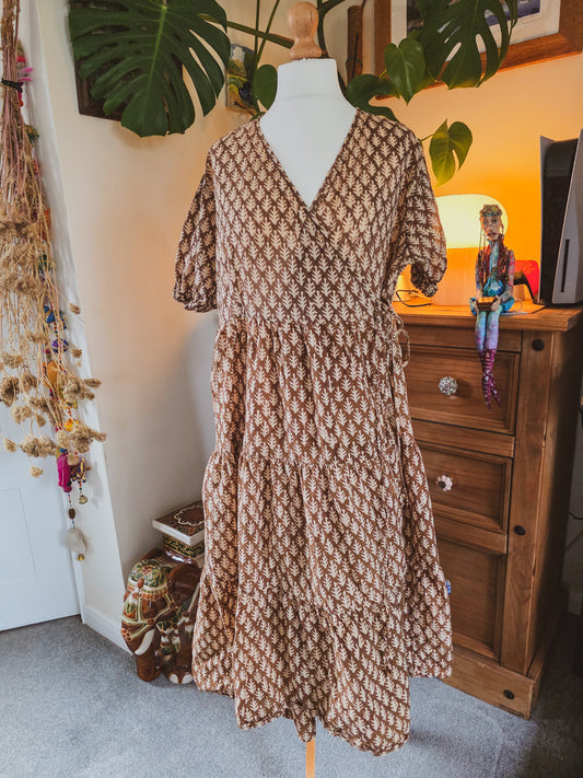 Preloved Mother Maple Wrap Dress UK18-22