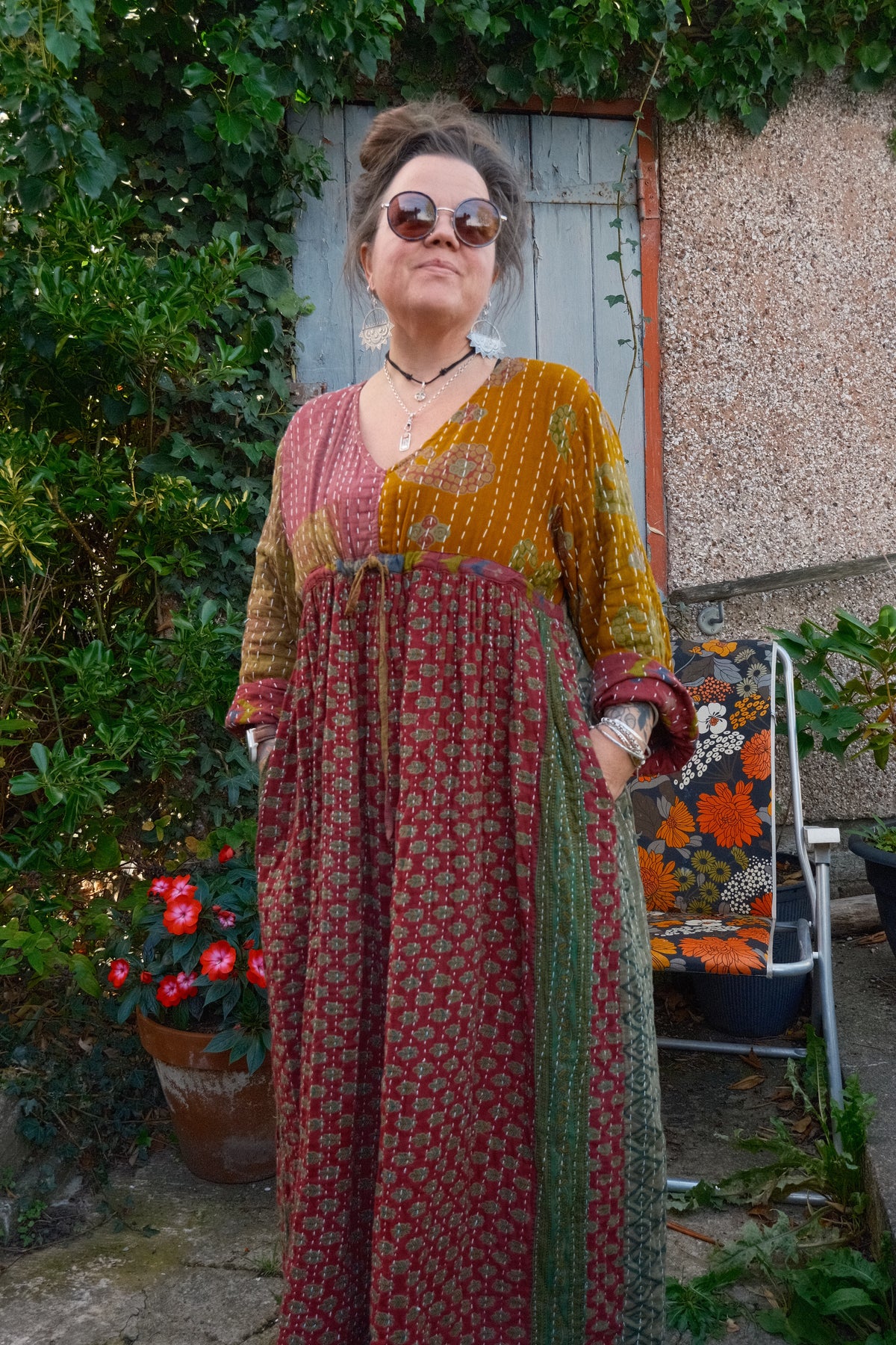 Overdyed Kantha Dress